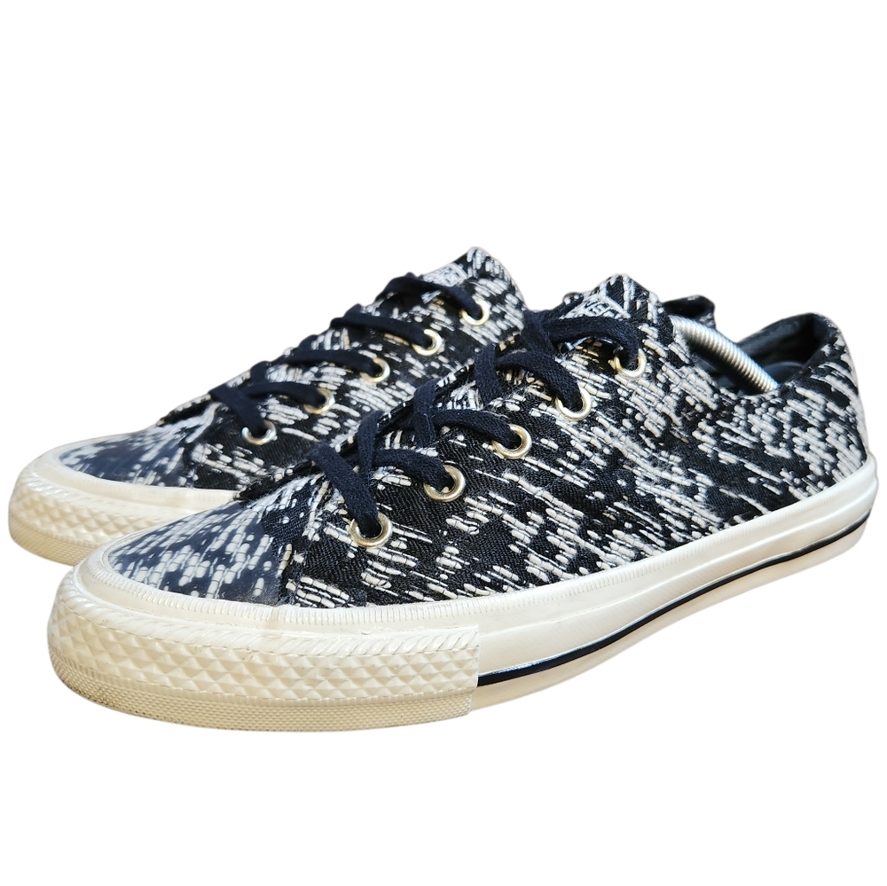 Converse Allstar Gemma Ox Black Egret Knit Low Top Women's Size 7 Chuck Taylor